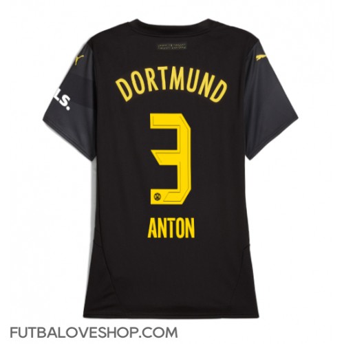 Dres Borussia Dortmund Waldemar Anton #3 Preč pre Ženy 2024-25 Krátky Rukáv